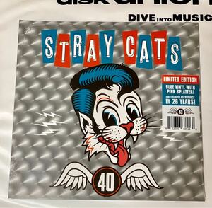 s tray Cat's tsu limitation blue × pink record Brian setsa- rockabilly rhinoceros kobi Lee cream soda stray cats brian setzer lp