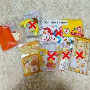 サンリオくじ ポムポムプリンからあげクンセット カチューシャ 一番くじ シナモン キティちゃん ハンドタオル