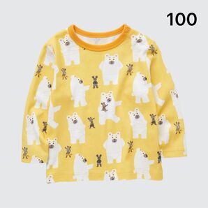 新品 ユニクロ ねずみさんのパンツ ロンT クルーネックTシャツ 100