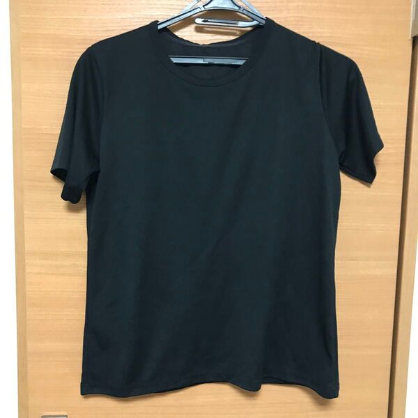 黒 Tシャツ 速乾 LL レディース ドライTシャツ 半袖 トレーニング ジム