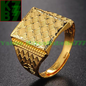 [ permanent gorgeous ] men's Gold ring [ yellow gold .. ring ] luck with money fortune . better fortune accessory man memory day birthday present * width 14mm -ply 16g proof attaching O87