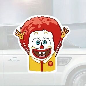 スポンジボブ マクドナルド カーステッカー 車用ステッカー アメリカン雑貨 ステッカー アメリカン アメコミ アメキャラ