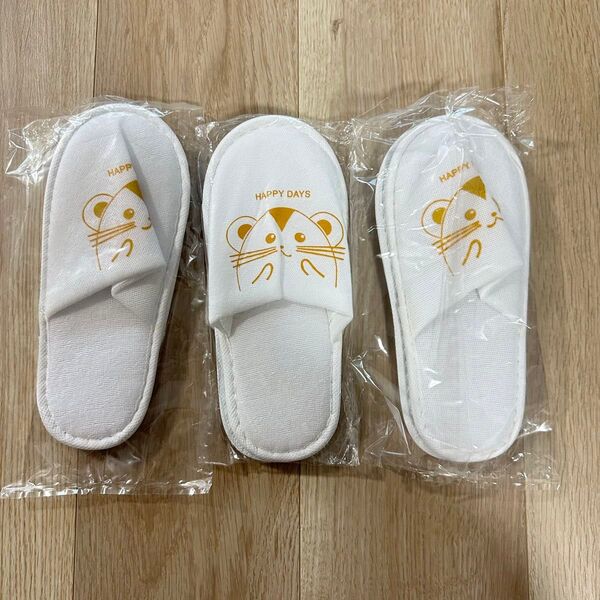 新品★子ども用りすさんスリッパ3足セット