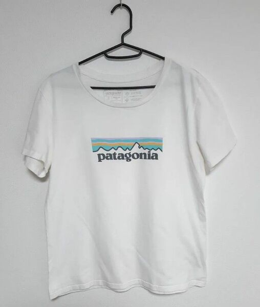 パタゴニア 半袖Tシャツ 染み込みプリント ホワイト Sサイズ