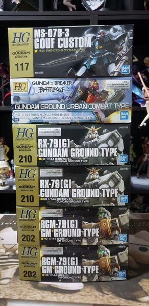 HG HGUC 1/144 陸戦型ジム 陸戦型ガンダム 陸戦型ガンダム(市街地戦仕様) グフカスタム 6セット ガンプラ