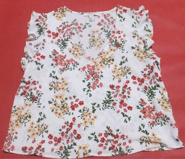 Used Forever 21 花柄 Vネック Tシャツ LL XL 2L 中古 レディース 大きいサイズ