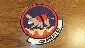 【USAF】22d AS 米空軍C5ギャラクシー輸送部隊 TRAVIS AFB カリフォルニアトラビス空軍基地 USエアフォース ステッカーデカール　USAF C-5