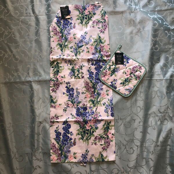【LAURA ASHLEY】ローラアシュレイ エプロン&鍋敷き