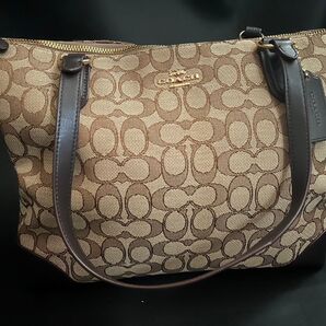 COACH トートバッグ シグネチャー ブラウン CG977 IMC 7C