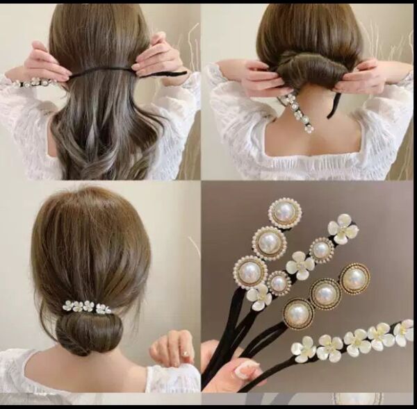 【2点セット】かんざし バレッタ ヘアアクセサリー 成人式 和装 卒業式 髪飾り 髪をアップ用 バレッタ ヘッドドレス