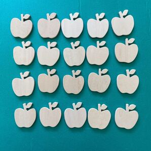 ミニりんご白木 20個セット 4mm ハンドメイド トールペイント♪