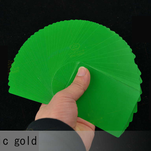 送料無料! 良質 カラーミリオンカード 緑 新品 激安 マジック 手品 gold