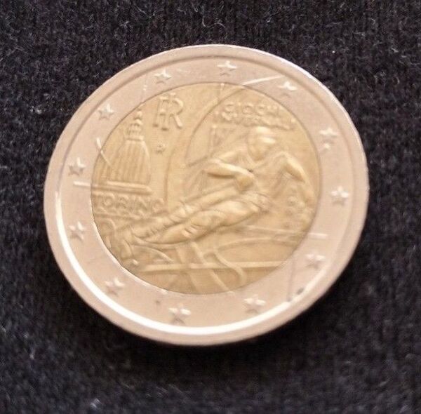 2ユーロ記念硬貨 コイン 第20回冬季オリンピック 2006年トリノ大会イタリア