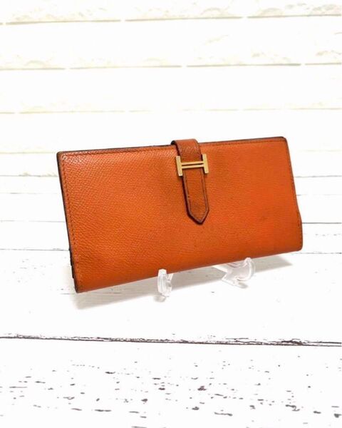 1722 HERMESエルメス べアンスフレ ヴォーエプソン 長財布