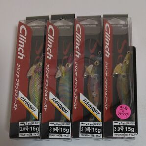セフィア クリンチ フラッシュブースト ラトル QE-J30V 3.0号 008 TRケイムラアジ 他計4本セット。