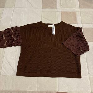 w closet ダブルクローゼット 五分袖ニット 萌え袖