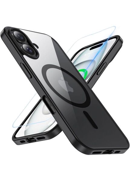 いphone16 ケース アイフォン16 ケースガラスフィルム付き・MagSafe対応クリア Iphone16 ケース黄ばみなし