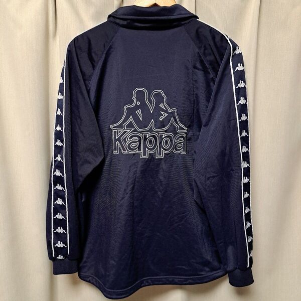 90s kappa ヴィンテージ ジャージ 人気 縦ライン デカロゴ 刺繍ロゴ