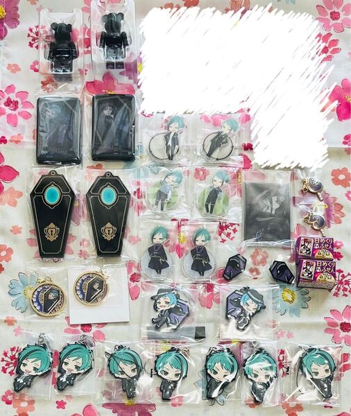 ツイステ ベアブリック アクスタ チャーム ピンズ ラバスト ジェイド フロイド
