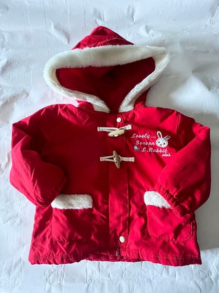 キッズ アウター コート ジャケット レッド 90サイズ pas a pas 子供服
