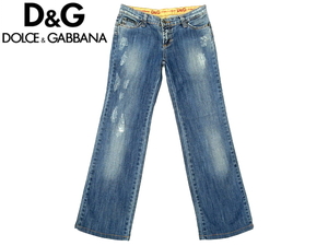 J-7444* очень красивый товар *D&G Dolce&Gabbana ICON* Италия производства стандартный товар стрейч материалы авария & повреждение обработка Denim свободно джинсы 27 41