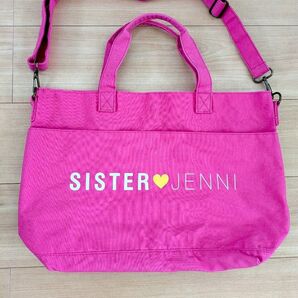 未使用難あり【sister JENNI】シスタージェニィ ロゴトートバッグ ショルダーバッグ ピンク