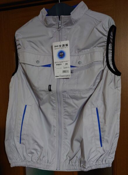 新品 空調服 XEBECジーベック ベスト サイズLL シルバーグレー3 空調服のみ
