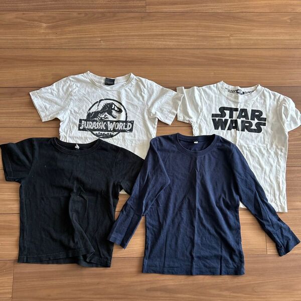 H&M 無印 STARWARS 無地Tシャツ 120 セット ネイビー ブラック