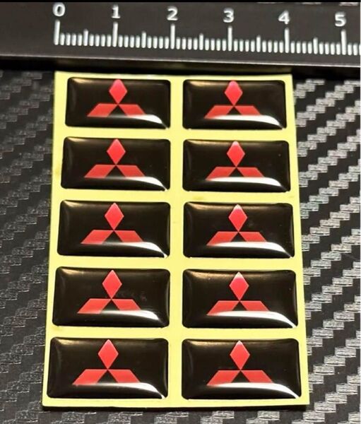 三菱 ミツビシ ミニステッカー エポキシ樹脂コーティング 4枚セット