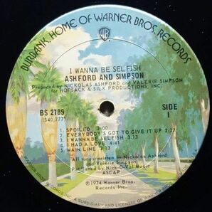 Ashford & Simpson - I Wanna Be Selfish◆カンパニースリーヴ付き◆Warner Bros. Records / BS 2789の画像3