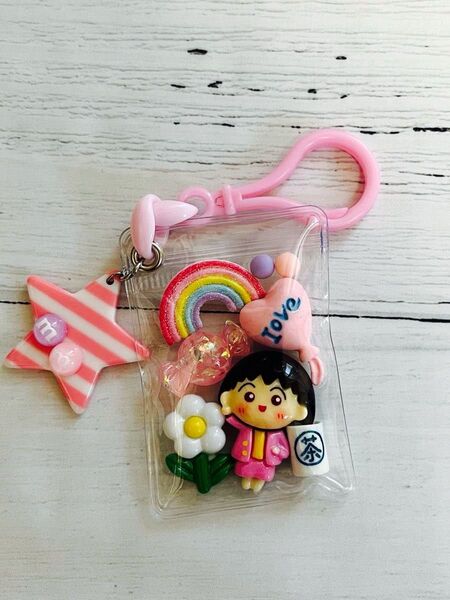 ガチャ詰めポーチ風☆丸子☆キャンディバックキーホルダー パーツまとめ売り