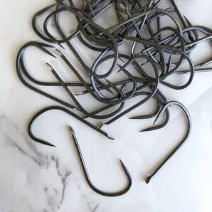 新関東 1号 2号 3号 4号 合計約340本 大量 釣り針 フック 針 かえしなし スレ針 バーブレス 黒 ブラック 新関東スレ