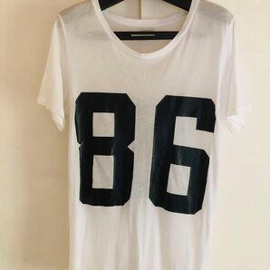 DRIES VAN NOTEN オーバーサイズ Tシャツ 美品 ナンバリング 1986 白×黒 ホワイト 半袖