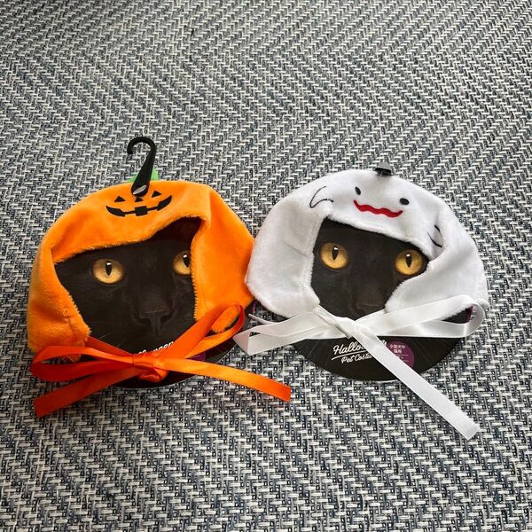 新品 未使用 ハロウィン ペット コスチューム 被り物 セリア