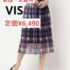 ビス ViS レディース ロングスカート 秋 夏 レース チェック スカート