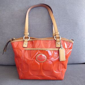 COACH/コーチ 2way エナメル トートバッグ ショルダーバッグ(No.F1273-F20096)