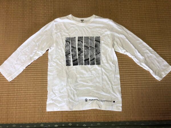 トラヤイクイップメント 8分袖吊り編みコットンTシャツ【ホワイト】 種類:ホワイト【 L 】 ロンT 長袖Tシャツ