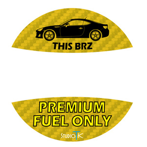 BRZ* fuel cap emblem * high-octane 