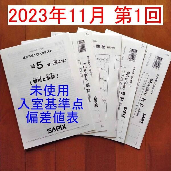 新品 サピックス 新5年 現4年 2023年 新学年第1回入室テスト 新小5 現小4 SAPIX 第一回入室テスト