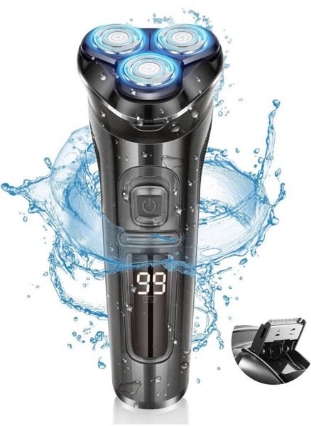 メンズ 電気シェーバー 3ヘッド回転式 usb充電 電動シェーバー IPX7防水 3D回転式&超強力モーター
