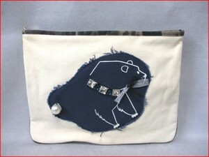 Control Freak/ control freak * canvas clutch bag W34cmkyase Lee ni