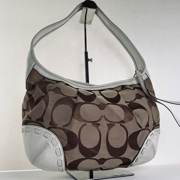 コーチ COACH ハンドバッグ レザー キャンバス シグネチャー レディース トートバッグ