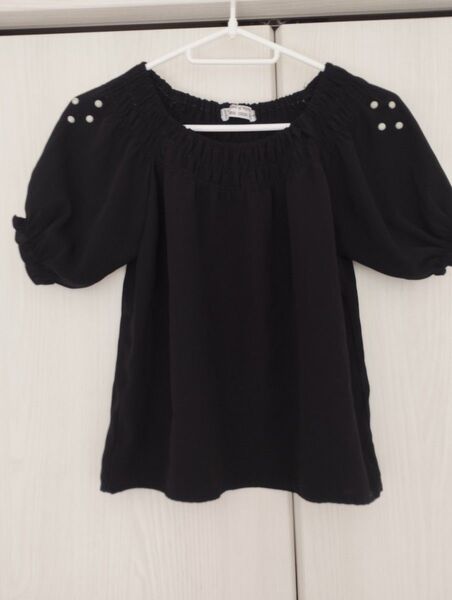 半袖 カットソー ブラック size150 女の子 夏秋