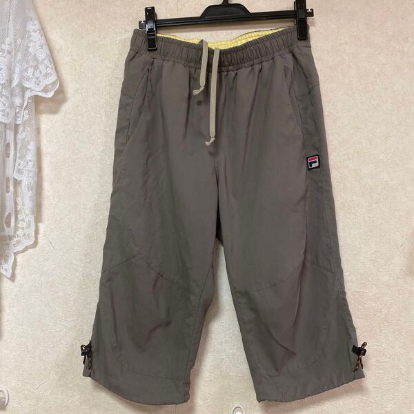 FILA ハーフパンツ カーキ ブラウン L ナイロンパンツ