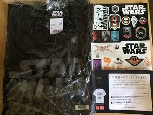  prize elected goods * Star Wars × Uniqlo collaboration T-shirt black black L size seal attaching SoftBank limitation T-shirt rare rare 