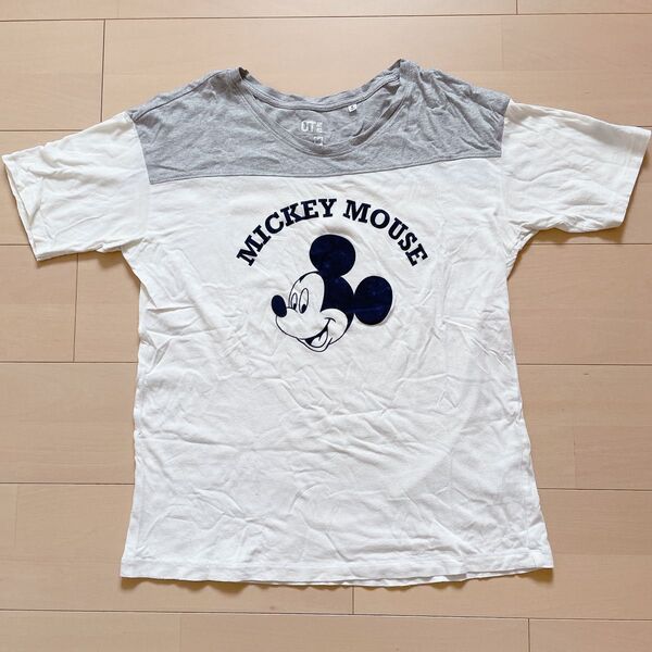 Tシャツ 半袖Tシャツ 半袖 半袖シャツ ミッキー ミッキーマウス キャラクターTシャツ ホワイト 白 Mサイズ