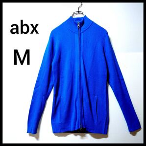 abx★ドライバーズニット★カーディガン★濃青★M★男女兼用★春秋冬★匿名送料無料