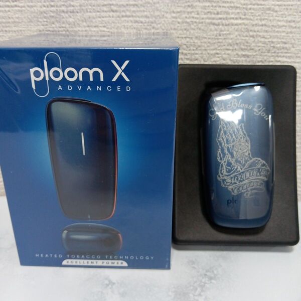 祈り手 デザイン プルームエックスアドバイスド PloomX ADVANCED プレイングハンズ ロザリオ クロス 十字架 青