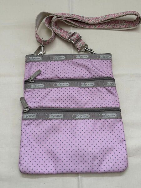 レスポートサック LeSportsac ローズウォーターピンドット ケイシー 美品 お値下げ不可