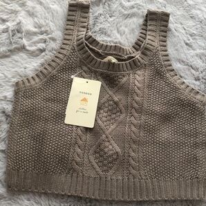 コノコ ニットベスト 茶色 100センチ